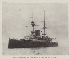 HMS Victorious varado en Port Said en su Camino a China de English Photographer