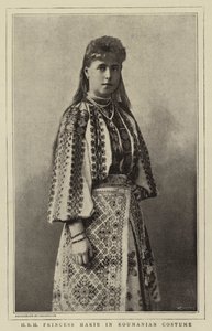 S.A.R. la Princesa María con traje rumano