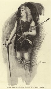 Herr Max Alvary, como Siegfried en la Ópera de Wagner de English Photographer