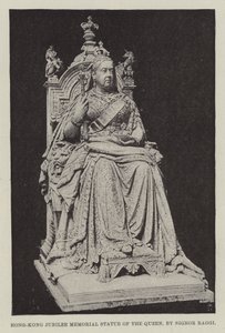 Estatua conmemorativa del jubileo de Hong Kong de la reina, por Signor Raggi de English Photographer