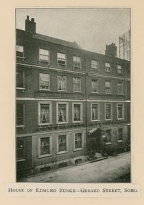 Casa de Edmund Burke, 37 Gerrard Street de English Photographer