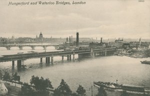 Puentes Hungerford y Waterloo, Londres de English Photographer