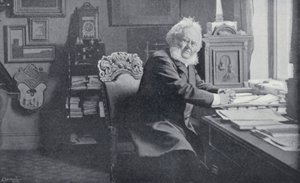 Ibsen en su estudio (foto en blanco y negro) de English Photographer