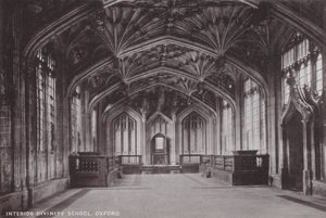 Interior de la Escuela de Divinidad, Oxford de English Photographer