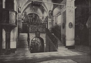 Interior de la Iglesia Latina de la Anunciación, Nazaret, sobre el sitio de la casa de José de English Photographer
