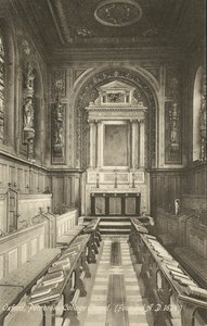 Interior, Capilla del Pembroke College, Oxford, Oxfordshire de English Photographer