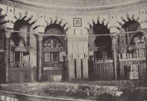 Interior de la Mezquita de Omar, sobre la roca donde se cree que Abraham ofreció sacrificio de English Photographer