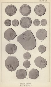 Monedas irlandesas, Jacobo I, Carlos I