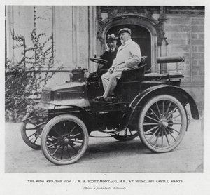 Rey Eduardo VII con el MP, W E Scott-Montagu, en Highcliffe Castle, Hampshire de English Photographer