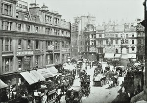 King William Street, mirando al norte, Ciudad de Londres, 1895 de English Photographer