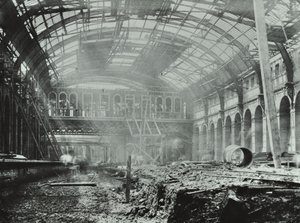 Kings Cross Station: trabajos de construcción en progreso, 1862 de English Photographer