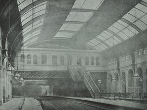 Kings Cross Station: vista de las plataformas, 1862 de English Photographer