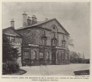 Kirkstall Grange, Leeds, la residencia del Sr. E Beckett, MP, visitada por el Príncipe de Gales durante el Festival Musical de English Photographer