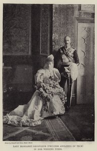 Lady Margaret Grosvenor (Princesa Adolfo de Teck) en su vestido de novia de English Photographer