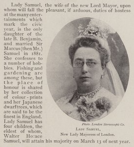 Lady Samuel, nueva alcaldesa de Londres de English Photographer