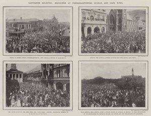 Ladysmith liberada, celebraciones en Pietermaritzburg, Durban y Ciudad del Cabo