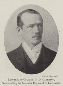 Teniente Coronel G D Carleton, comandando el 1er Regimiento de Leicester en Ladysmith de English Photographer