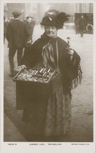 Vida en Londres, un vendedor de juguetes