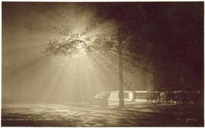 Niebla nocturna en Londres (foto b/n)
