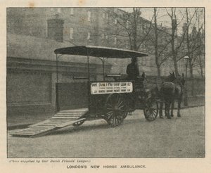 Nueva ambulancia de caballos de Londres de English Photographer