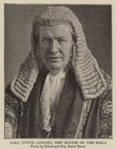 Lord Justice Lindley, nuevo Maestro de los Rollos