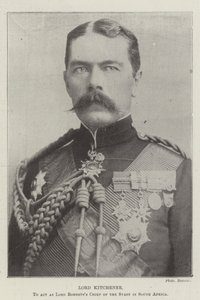 Lord Kitchener, para actuar como jefe de personal de Lord Roberts en Sudáfrica de English Photographer