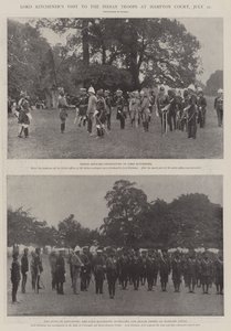 La visita de Lord Kitchener a las tropas indias en Hampton Court, 22 de julio