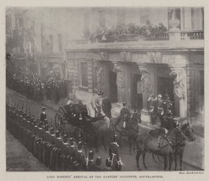 La llegada de Lord Roberts al Instituto Hartley, Southampton de English Photographer