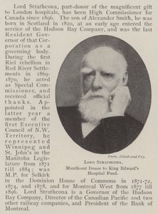 Lord Strathcona, donante munificente al King Edwards Hospital Fund