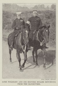 Lord Wolseley y Sir Redvers Buller regresando de las Maniobras de English Photographer