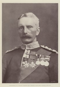 Mayor General E R P Woodgate, comandando la 9ª Brigada en Sudáfrica, herido en Spion Kop