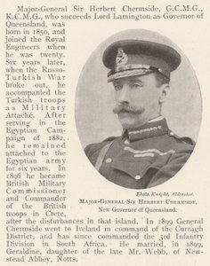 Mayor General Sir Herbert Chermside, nuevo gobernador de Queensland de English Photographer