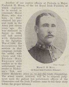 Mayor F H Munn, 1er Fusileros Reales Irlandeses (Prisionero) de English Photographer
