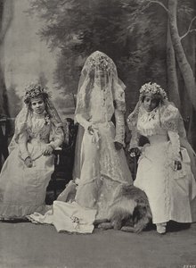 Novia malaya y damas de honor