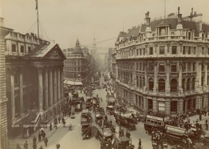 Mansion House, Queen Victoria Street y Cheapside, Londres de English Photographer