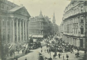 Mappin y Webb, Cheapside, desde Mansion House mirando al oeste, Ciudad de Londres, 1890 de English Photographer