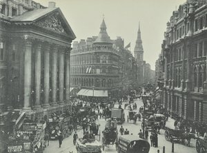 Mappin y Webb, Cheapside, desde Mansion House mirando al oeste, Ciudad de Londres, 1895 de English Photographer