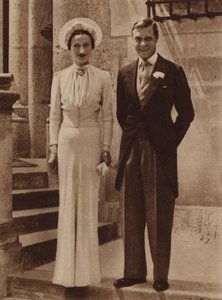 Matrimonio del Duque de Windsor con la Sra. Simpson en el Chateau de Cande, Monts, 3 de junio de 1937