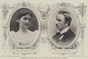 Matrimonio del Honorable G N Curzon y la Srta. Mary Leiter de English Photographer