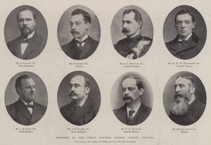 Miembros del recién elegido Consejo del Condado de Londres
