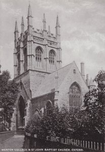 Colegio Merton y la Iglesia de San Juan Bautista, Oxford de English Photographer