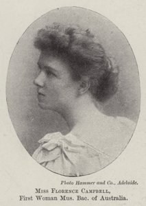 Srta. Florence Campbell, Primera Mujer Licenciada en Música de Australia de English Photographer