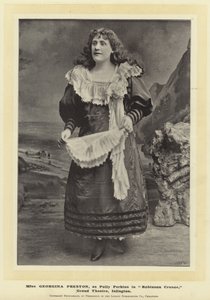 Miss Georgina Preston, como Polly Perkins en Robinson Crusoe, Grand Theatre, Islington