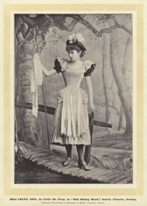 Miss Irene Iris, como Little Bo Peep, en Caperucita Roja, Gaiety Theatre, Dublín de English Photographer