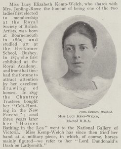 Srta. Lucy Kemp-Welch, elegida RBA