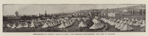 Movilización de Tropas Turcas para sofocar los Disturbios Armenios, el Campamento en Salónica de English Photographer