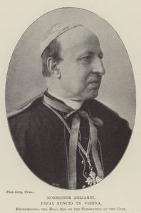 Monseñor Agliardi, Nuncio Papal en Viena, representando a la Santa Sede en la Coronación del Zar de English Photographer