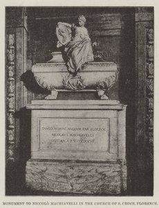 Monumento a Niccolò Maquiavelo en la Iglesia de S Croce, Florencia de English Photographer