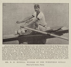 El Sr. B H Howell, ganador de los Wingfield Sculls