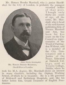 Sr. Horace Brooks Marshall, Sheriff-Electo de Londres de English Photographer